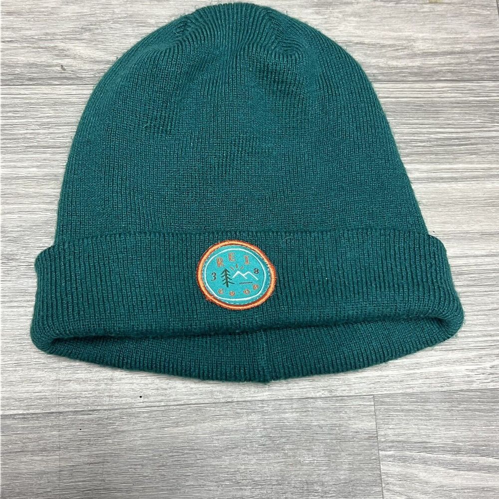 REI Co-op Teal Fleece Lined Knit Beanie Kids Youth Women XS/S Toboggan Hat‎ Cap